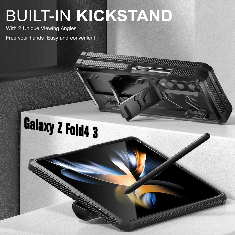 

Case for Samsung Galaxy Z Fold 4 3 5G Full-Body Dual Layer Rugged With Built-in Screen Protector