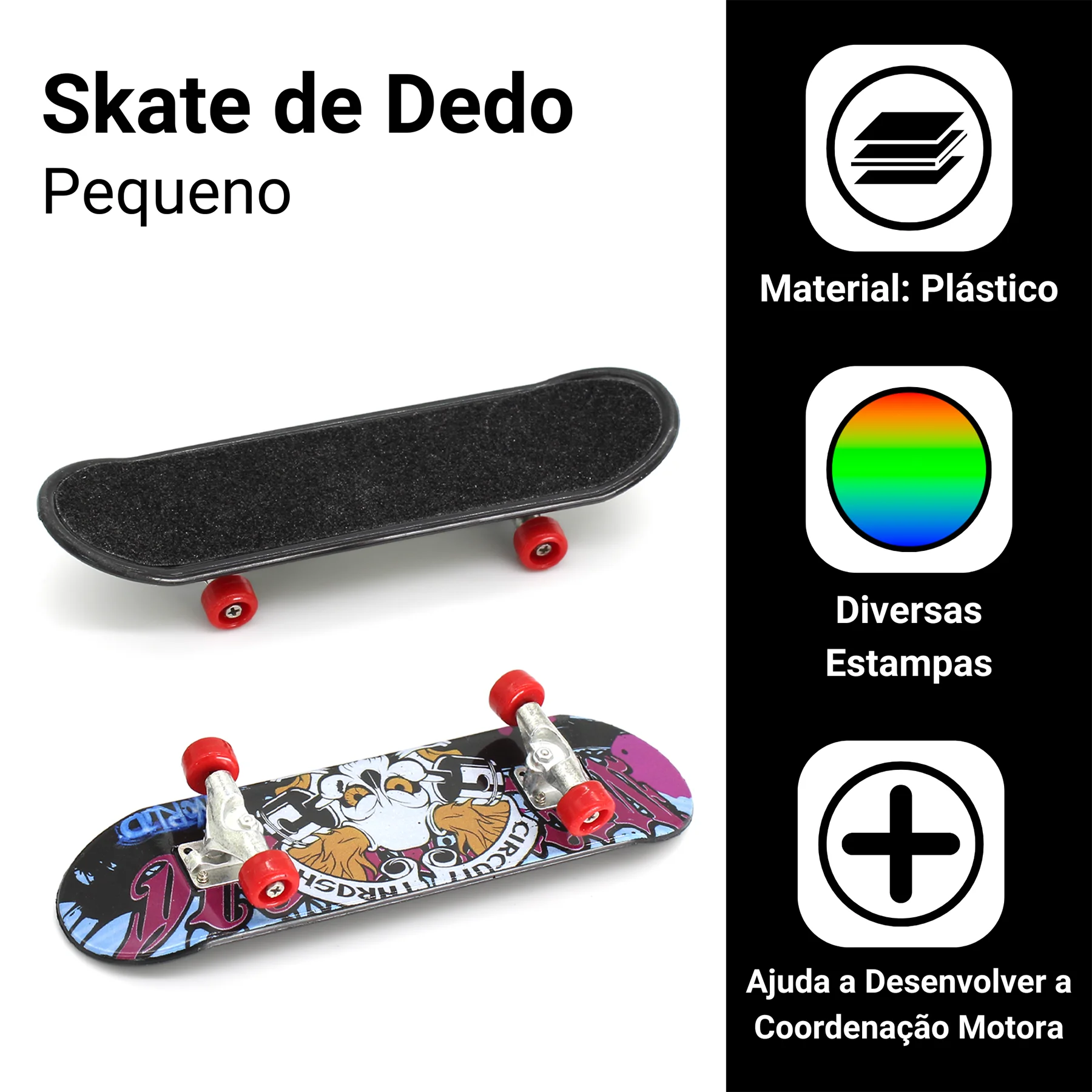 Kit Mini Skates Dedo Profissional Rolamento E Lixa em Promoção na