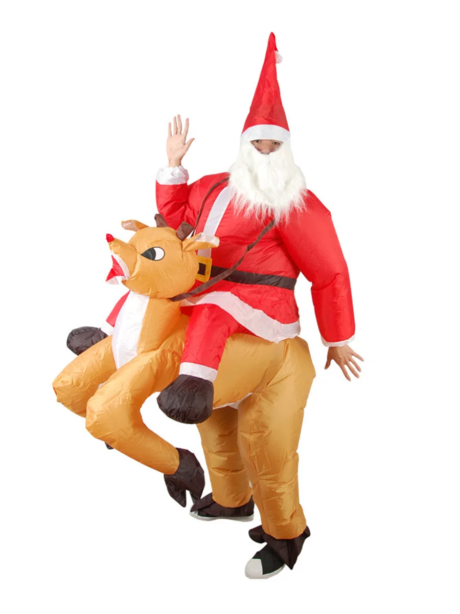 Надувной Рождественский костюм JYZCOS красный маскарадный для взрослых