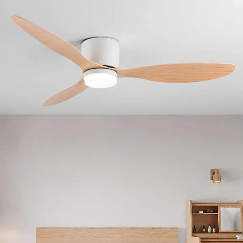 Modern Led Ceiling Fan Without Lights DC Motor 6 Speeds Timing Fans 20CM Low Floor Loft Remote Control Decorative Fan With Light