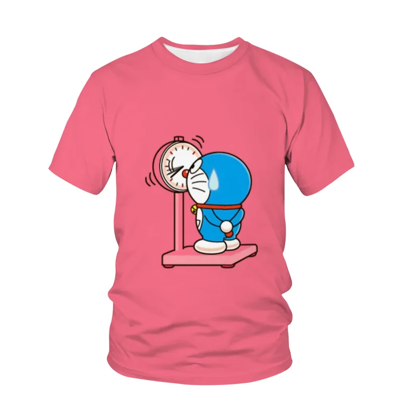 

2022 summer new classic Doraemon series printed T-shirt men's street round neck oversized unisex new retro design T-shirt XS-6XL