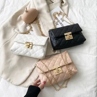 solid color pu square buckle embroidered women bags 2022 wholesale southeast asia hot sale fashion shoulder bags