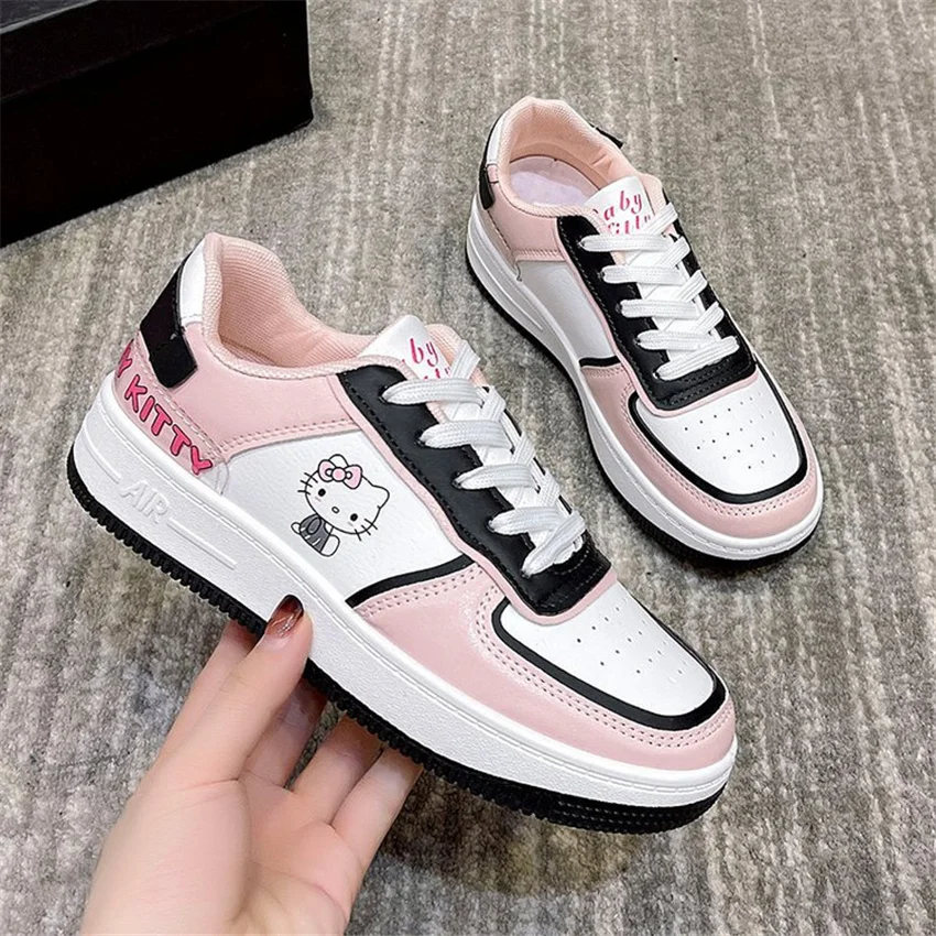 2022 Hello Кроссовки Kitty дышащая повседневная женская обувь для скейта спортивная