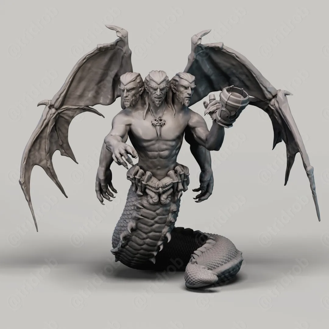 Герион (Dungeons & Dragons) миниатюра для нри, фигурка из смолы неокрашенная размер 60мм