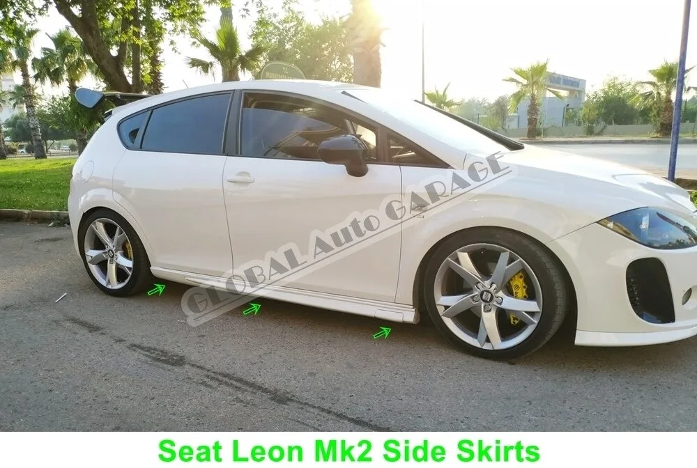 

Для сиденья Leon Mk2 боковая юбка порог 2006 2007 2008 2009 2010 2011 отделка порога автомобильный Стайлинг Авто универсальный спойлер брызговики