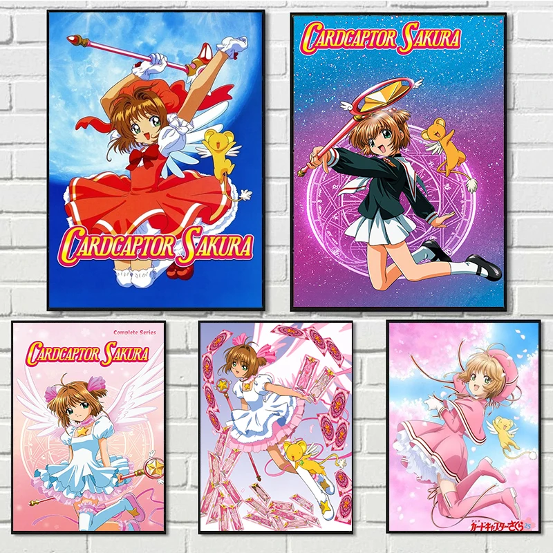 

Anime Cardcaptor Sakura Posters And Prints For Girls Bedroom Japanese Comic Sakura Kinomoto Canvas Painting Wall Home Decor
