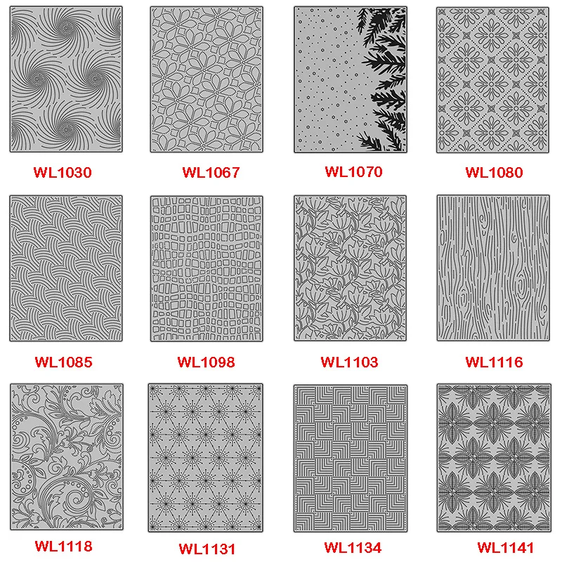 

2022 New Arrival Wood Grain Background Frame Metal Cutting Dies for Scarpbooking Rectangle Square Flower Stencils Card Making