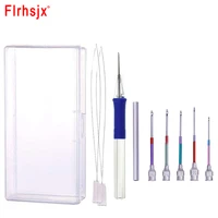 9pcs embroidery punch needle sets punch needle tool with threader diy embroidery poking cross stitch tools knitting needle