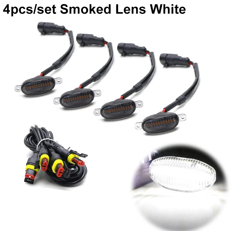 

Универсальный Автомобильный Передний Светодиодный Светильник, Решетка, Крепление, Дымчатый Желтый, Янтарный, 12 Светодиодов