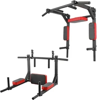 femor wall mounted chin up bar dips station for home pull ups exercises non slip handles mounting hardware included max 300kg