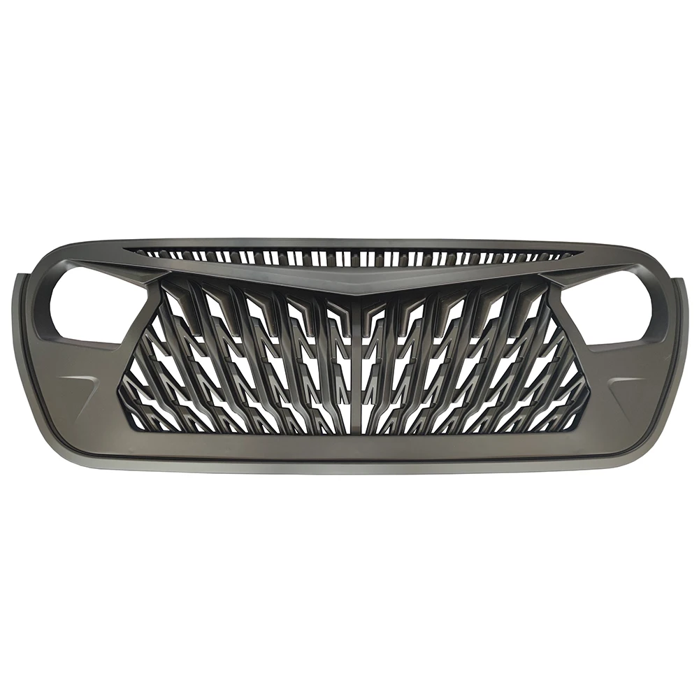 SXMA Front Grille Cover Eagle Wing Beautifully Decorated ABS Black for 2018-2022 Jeep Wrangler JL JLU Rubicon Sahara Sport images - 6