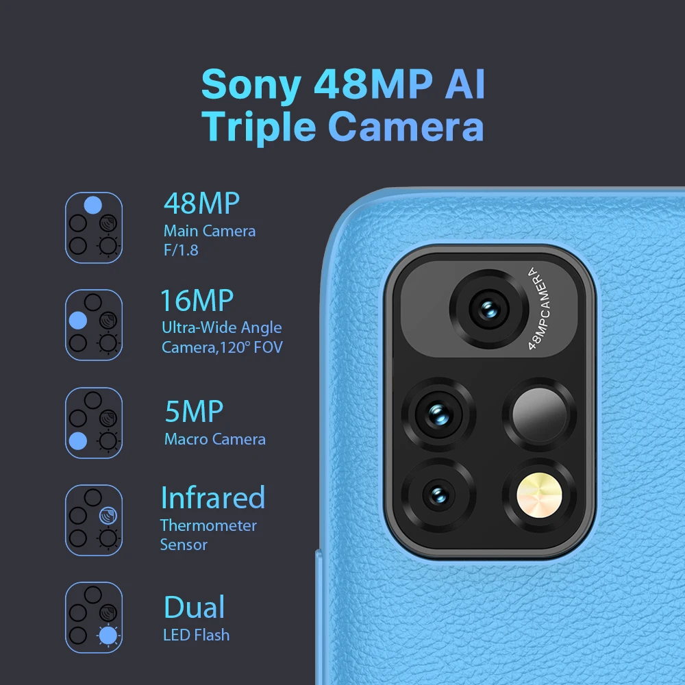 Ceny Na Stanie UMIDIGI A13 Pro 5G Telefon Smartfon Z Androidem Dimensity 700 90Hz 6.5 ''FHD + Wyświetlacz 8GB 128GB 48MP Potrójny Aparat 5150mAh