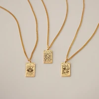 choker zodiac sign necklace stainless steel box chain square pendant 12 constellations jewelry for women gift for her