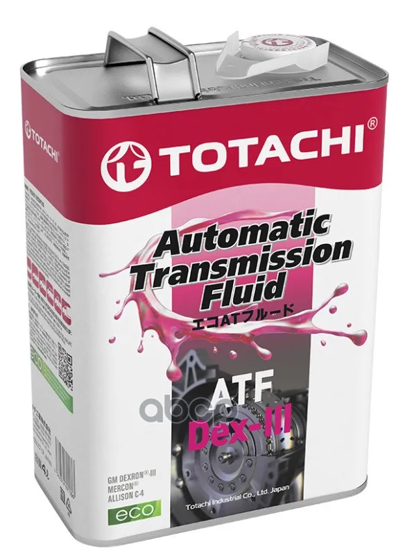 Liquid for automatic transmission totachi ATF Dex-III mineral. 4L item No. 20704 |