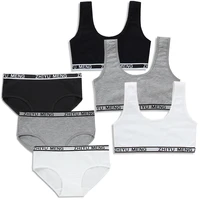 teenage girls underwear young girls cotton bra and panty sets children vest style shaping training bras non wired pad