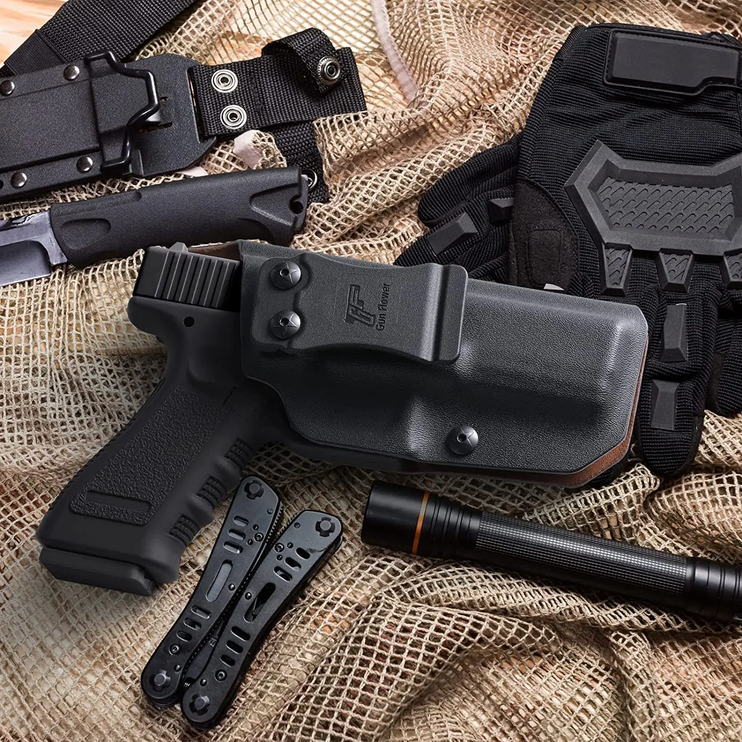 Для Glock G19, G4343X, G3CG2C, SIG P365, G26, CZP07, G17, PPK, GX4, P320, P10C, Hellcat, кожаная внутренняя кобура, IWB, закрепленная, правая рука (art.: 3920ca6417179) - 3920ca6417179