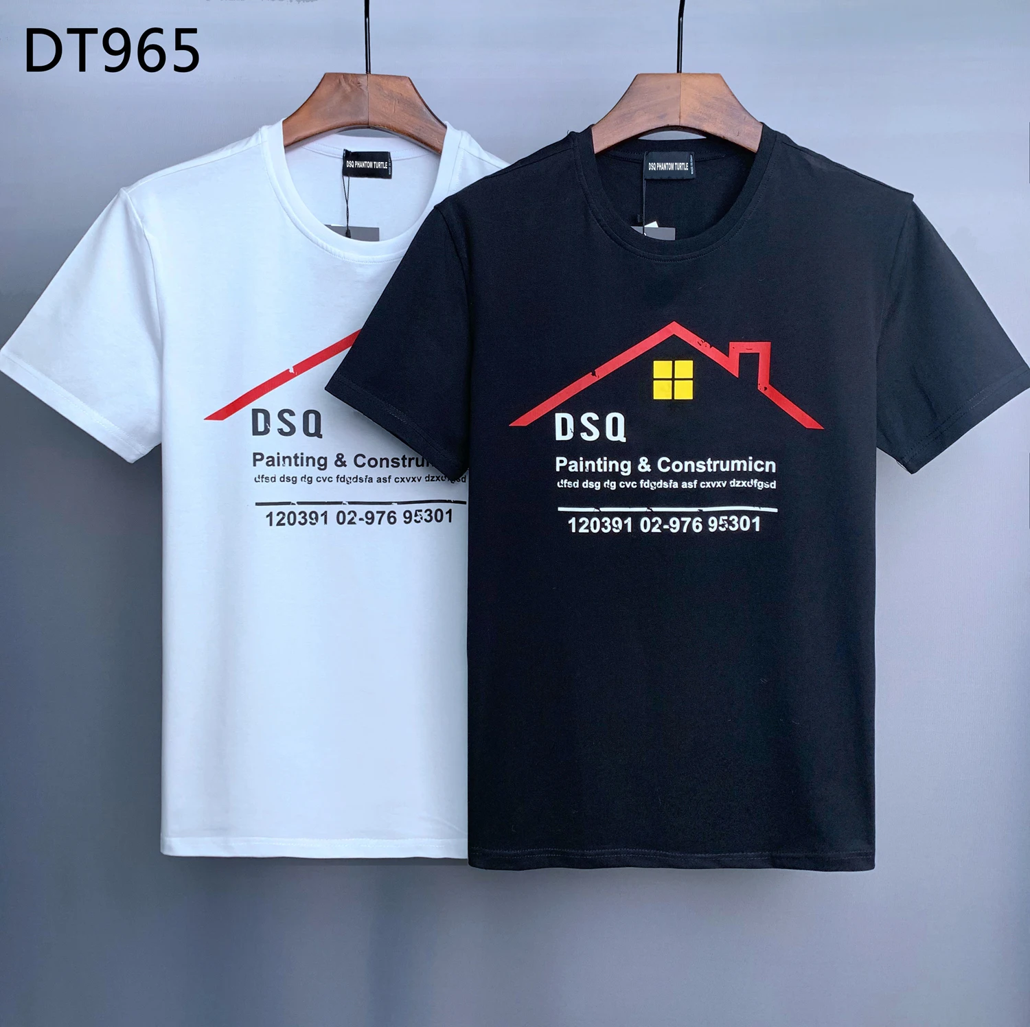

DSQ PHANTOM TURTLE 2022 Summer New T-shirt Men Fashion Print 100% Cotton Tees Breathable Quality Tops DT965