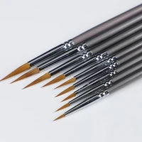 3pcs animal hair paint brushes set hook line painting brush acrylic brush for oil watercolor gouache painting tool