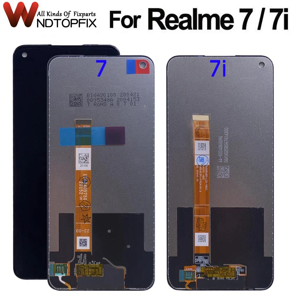Дисплей 6,5 дюйма для OPPO Realme 7 LCD RMX2155, детали для замены для Realme 7i LCD RMX2103, дисплей