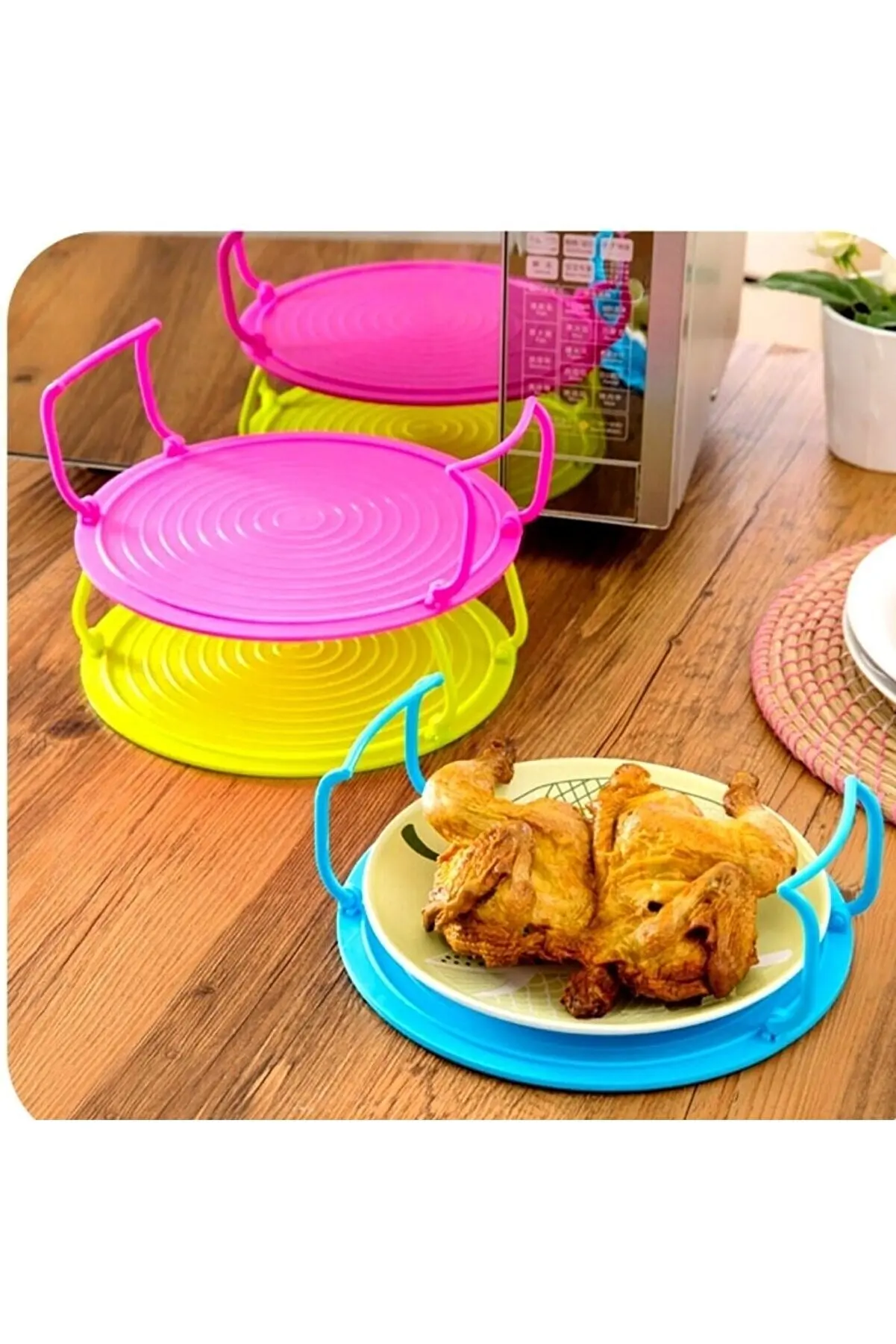 

New Heat Resistant Refrigerator And Microwave Oven Organizer Rack With Folding Legs Does Not Take Space 1 Piece