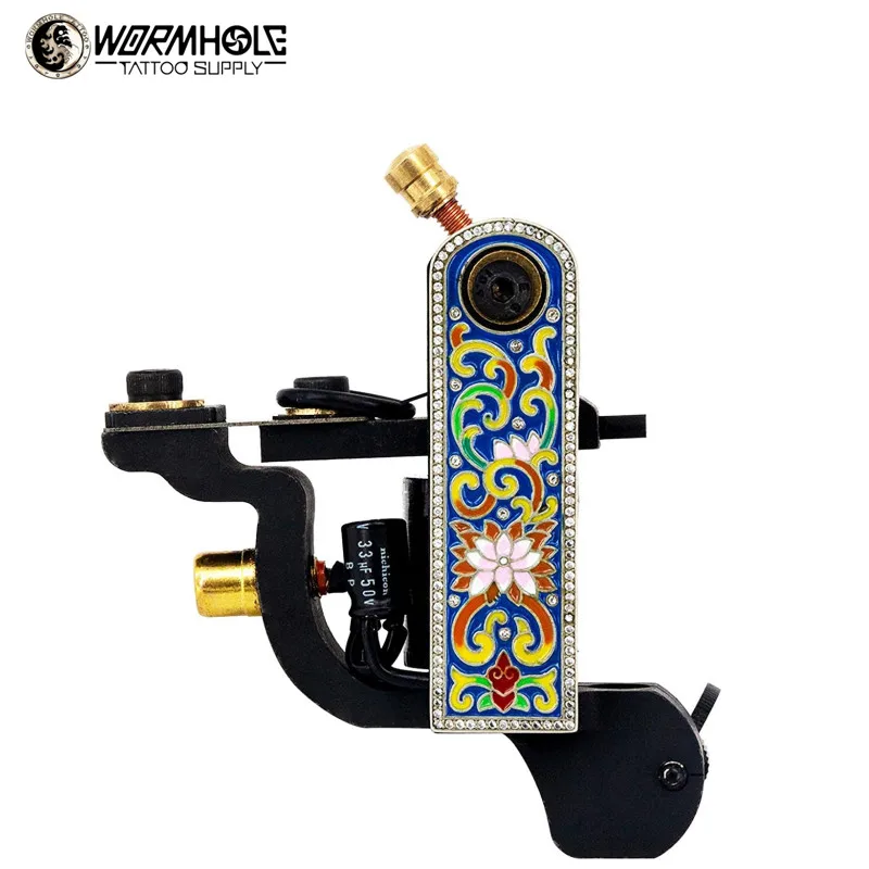 

Tattoo Machine 16 Wraps Coil Tattoo Gun Traditional Chinese Style Cloisonne Tattoo Machine Gun Both for Liner and Shader