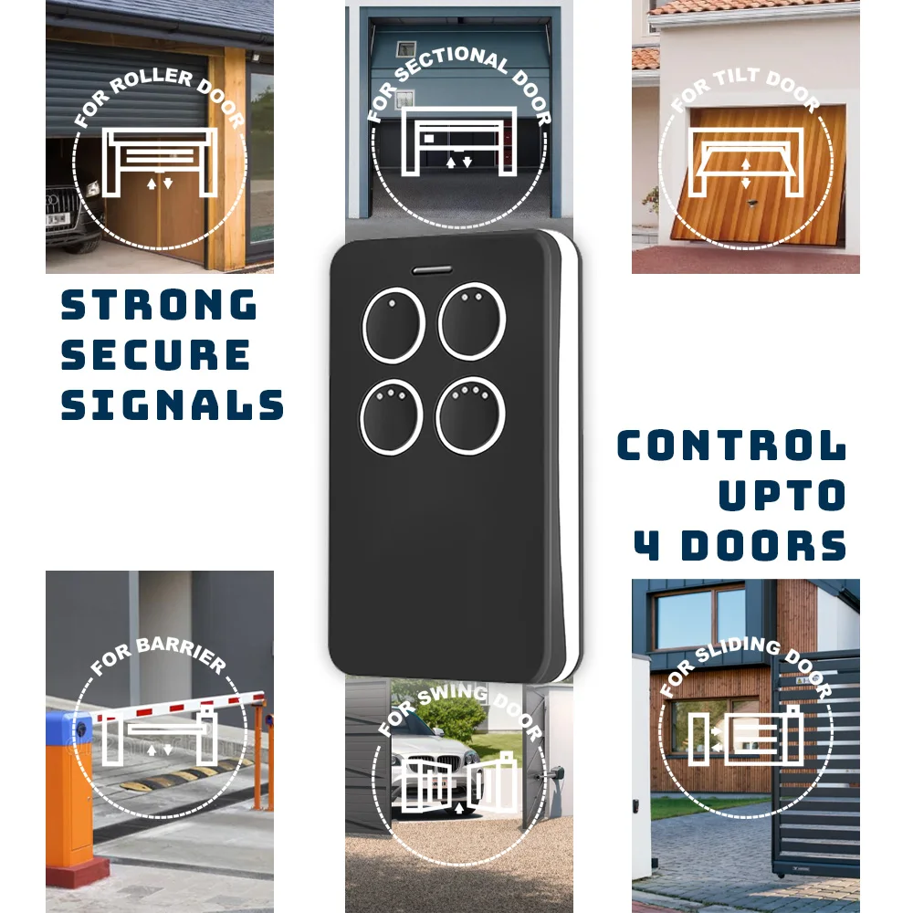 

NEW 280-868MHz Fixed and Rolling Code Gate Opener Universal Multichannel Cloning Remote Control For Electric Garage Doors