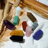 1pcs 35mm natural crystal stone hexagon column energy healing ore polishing specimen room decoration quartz crafts