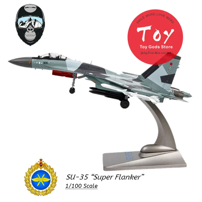 

TOY GODS 1/72 Scale Air Combat Flat Sukhoi Su-35 Flanker-E/Super Flanker Diecast Metal Military Plane Model Toy For Collection