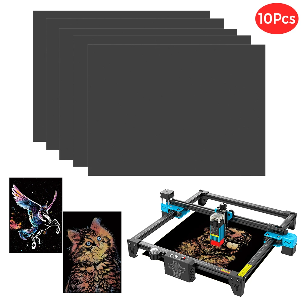 Laser Engraver Magic Color Rainbow Scratch Art Paper Card Set for Laser Engraving Tts-55 DIY Drawing Gift Laser Etching Designs