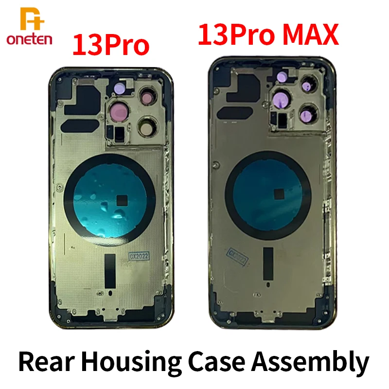 1pcs Rear Housing Assembly For iPhone 13Pro 13Promax With Battery Back Cover+Middle Chassis Frame+SIM Tray+Side Key Parts