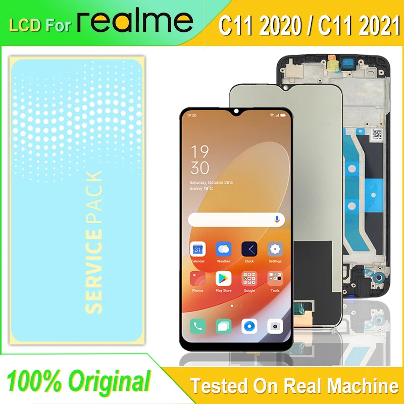 

ORIGINAL 6.5" NEW LCD For Realme C11 RMX2185 LCD Display Touch Screen Digitizer Assembly For Realme C11 2021 RMX3231 LCD Screen