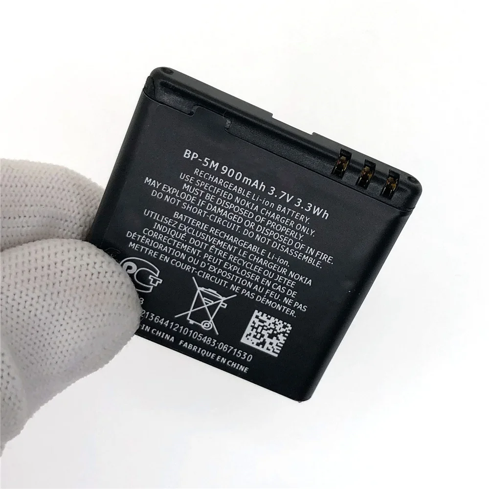 Оригинальный аккумулятор для телефона 900 мА · ч Φ BP 5M BP5M Nokia 6220 Classic 6500 Slide 8600 Luna 6110