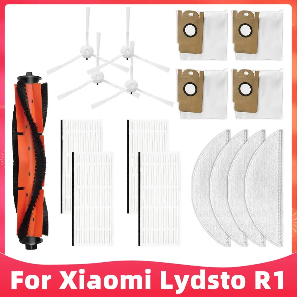 

Replacement For Xiaomi Lydsto R1, R1 Pro Robot Vacuum Cleaner Spare Parts Accessories Main Side Brush Hepa Filter Mop Dust Bag