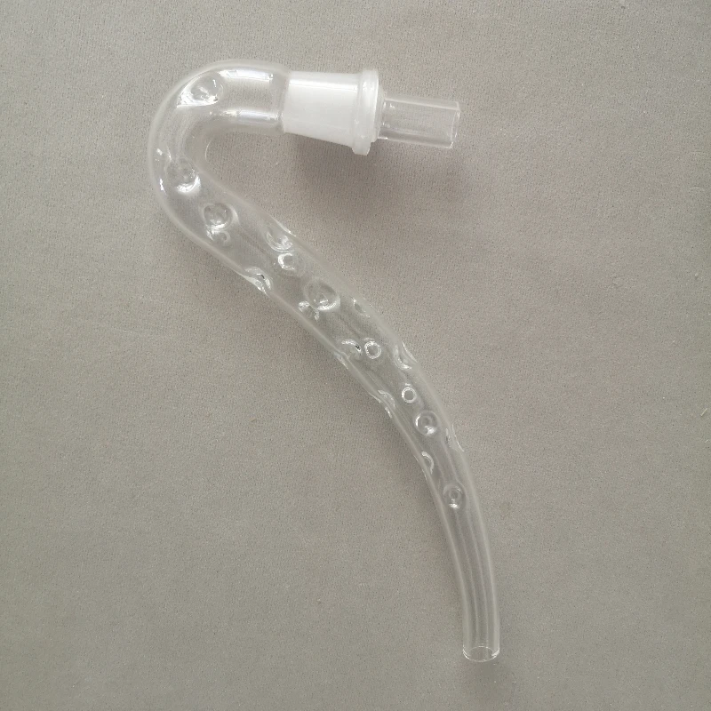 

14mm female joint J hook glass pipe 3D cooling stem with a free glass wpa for Dynavap
