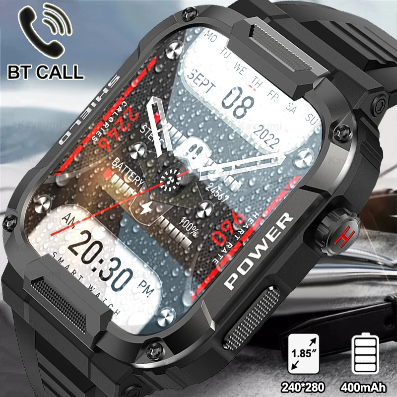 Новинка мужские Смарт-часы военного качества уличные водонепроницаемые анти-давление спортивные фитнес Bluetooth вызовы Смарт-часы 2023