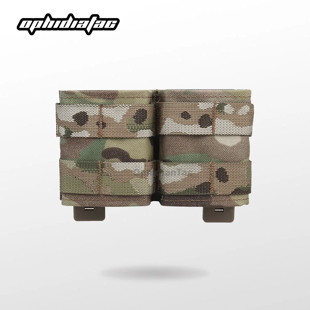 

OphidianTac Double Short 5.56 M4 AR KYWI Magazine Pouch Insert Open Malice Clip Strap 500D Nylon Tactical Hunting Airsoft