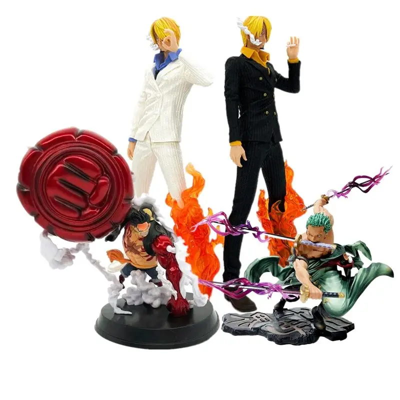 

One Piece Anime Poupée Mobile Daquan Luffy Zoro Sanji Cosplay Modèle Statue Ornement Poupée Jouet Cadeau De Noël Pour Enfants