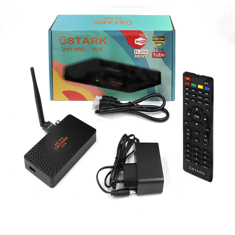 Спутниковый ресивер oстарк AS7 Pro DVB-S/S2/S2X D 1080P H.265 USB WIFI включен HEVC YouTube Xtream Stalker