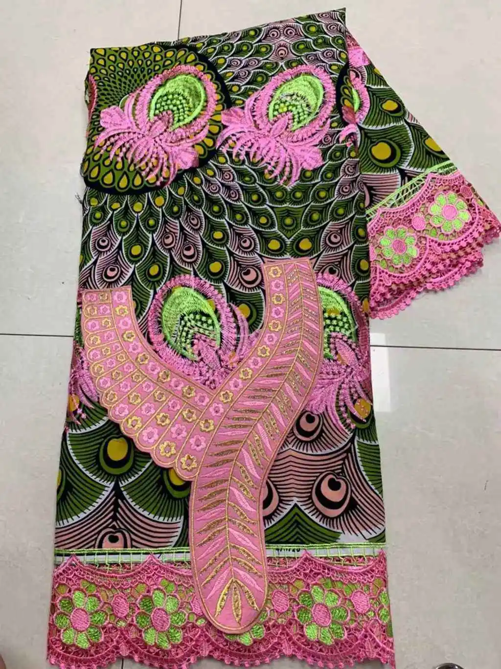 Высококачественный роскошный дизайн шеи африканская анкарская восковая ткань