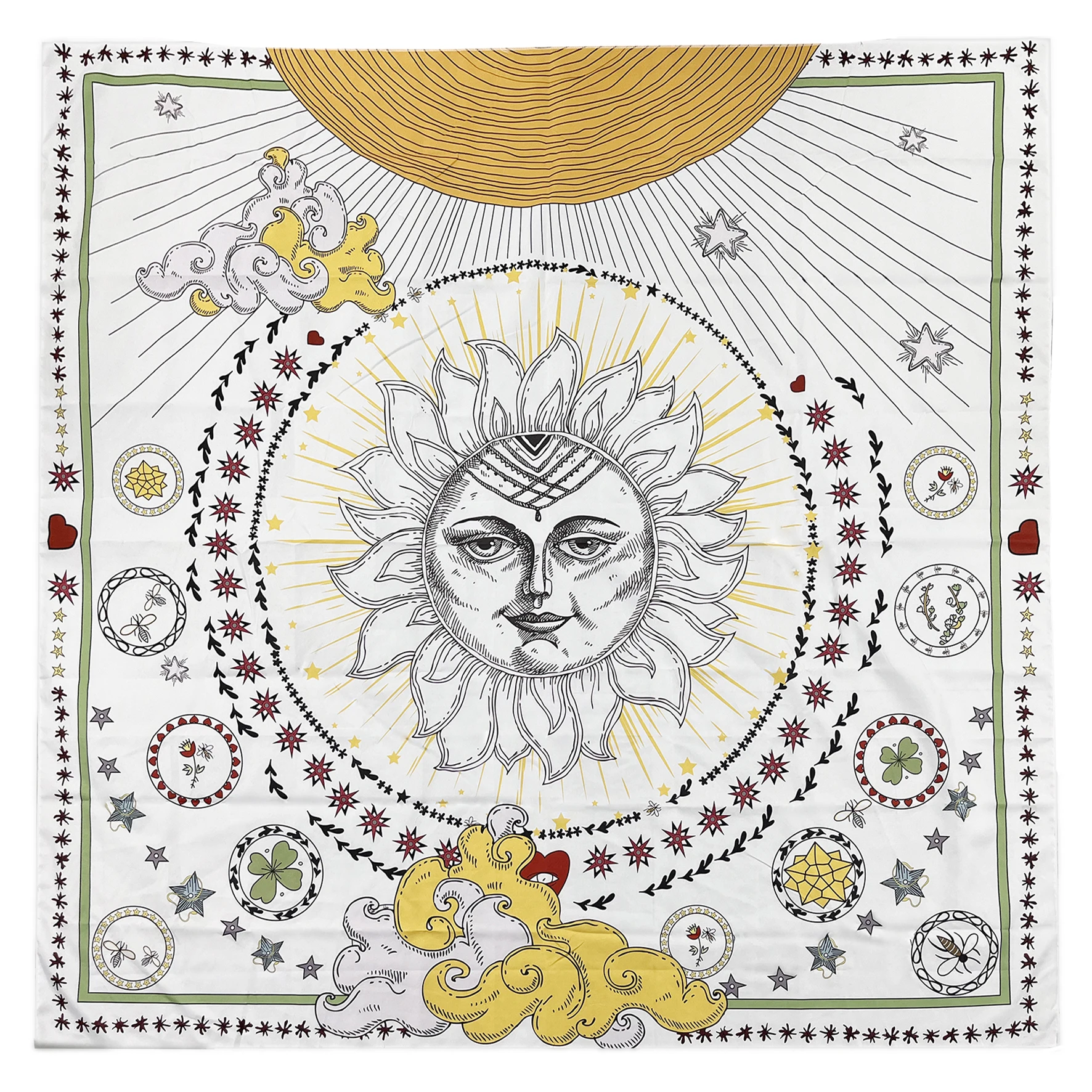 Гобелен JUXIVIUM Sun 3 3X3 фута белый со звездами и небесным дизайном настенный декор для