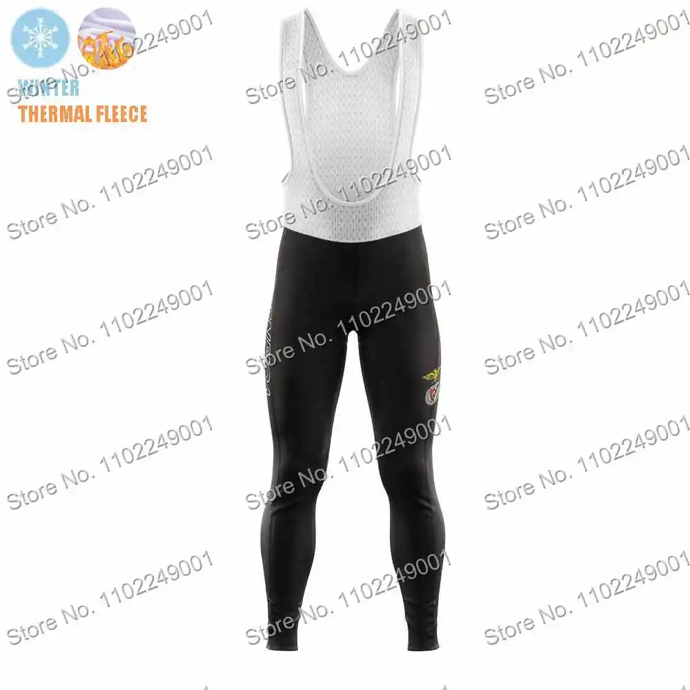 Комплект длиннорукавной майки Benfica Cycling и брюк для велосипеда с термоизоляцией Portugal Pro Team Winter Clothing Men Road Bike Thermal Jacket Bicycle Pants MTB.