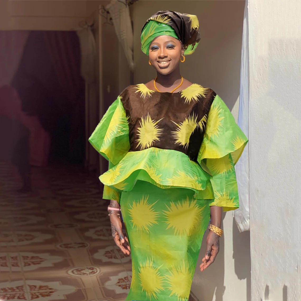 Женское платье в африканском стиле свадебное жаккардовое невесты или подружки с