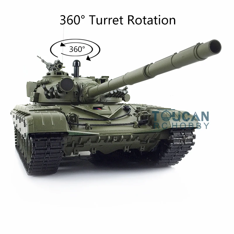 

Heng Long 1/16 7.0 Plastic T-72 Main Battle RC Tank RTR 3939 360° Turret Model TH17891-SMT1