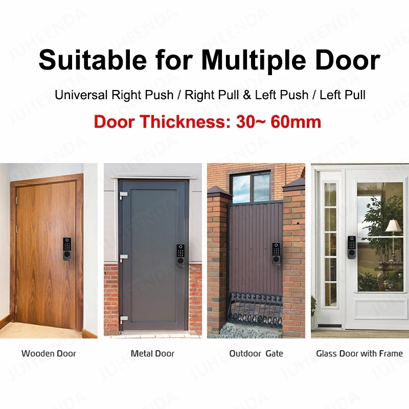 Смарт-замок Tuya электронный уличный водонепроницаемый с поддержкой Wi-Fi и сканером