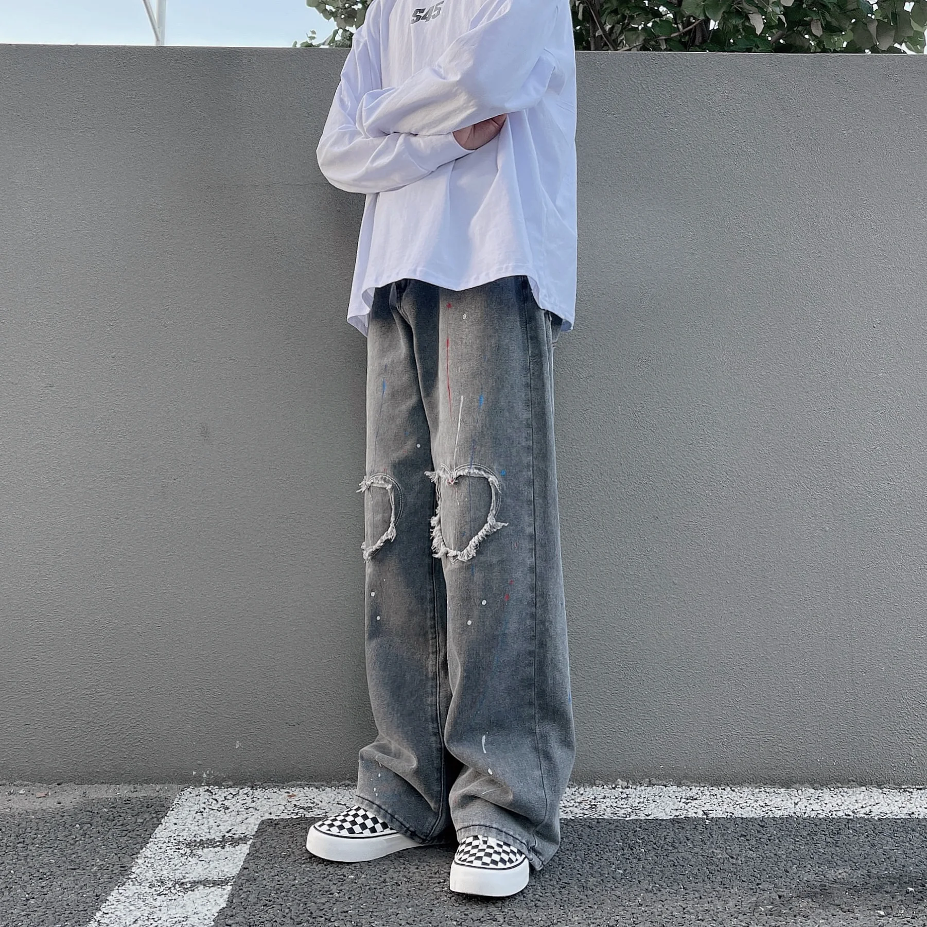 Grey Jeans Men High Quality Denim Pants 2023 Spring Autumn Fashion Classical Loose Jeans