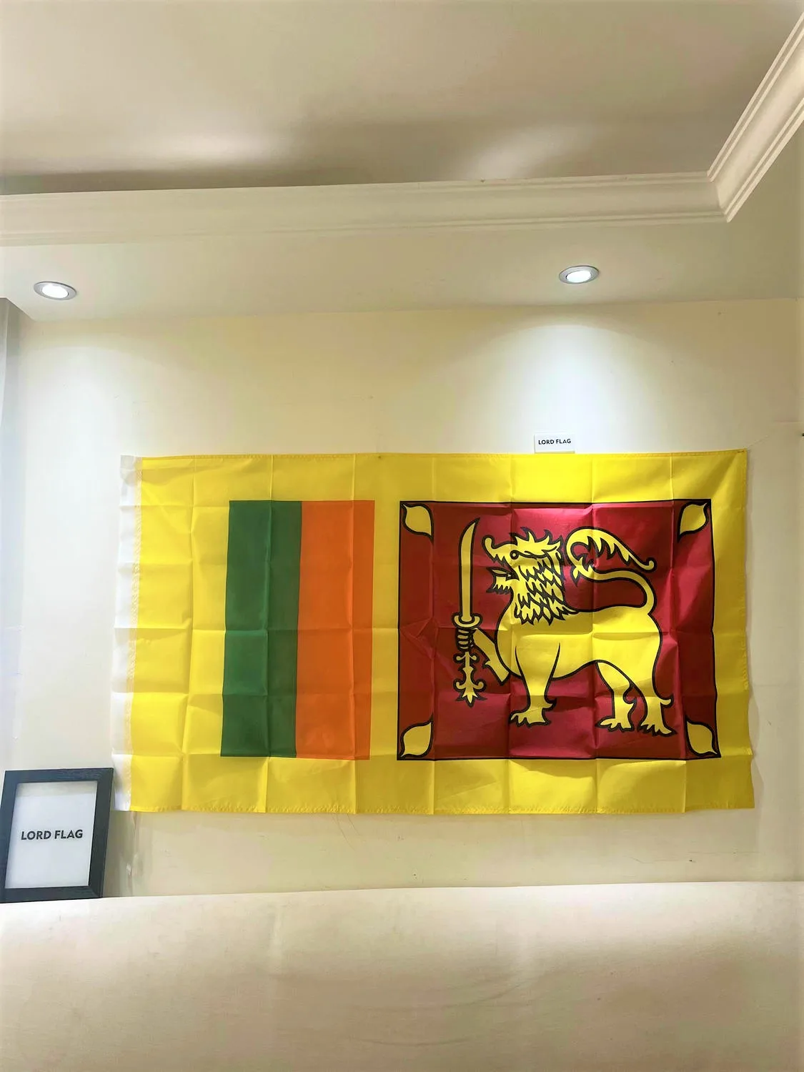 

Free shipping Sri Lanka flag 90x150cm High Quality Flying Flag For Decoration And activity indoor outdoor for decoration