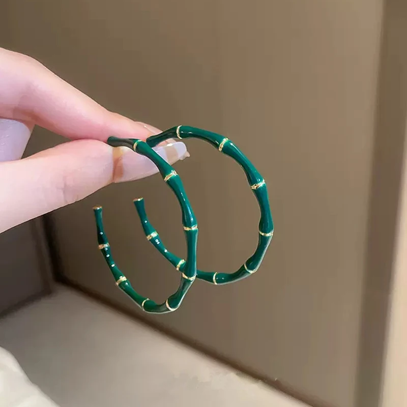 Resin Hollow Geometric Luxury Hook Earrings Metal for Women Fashion  Jewelry Party Gift