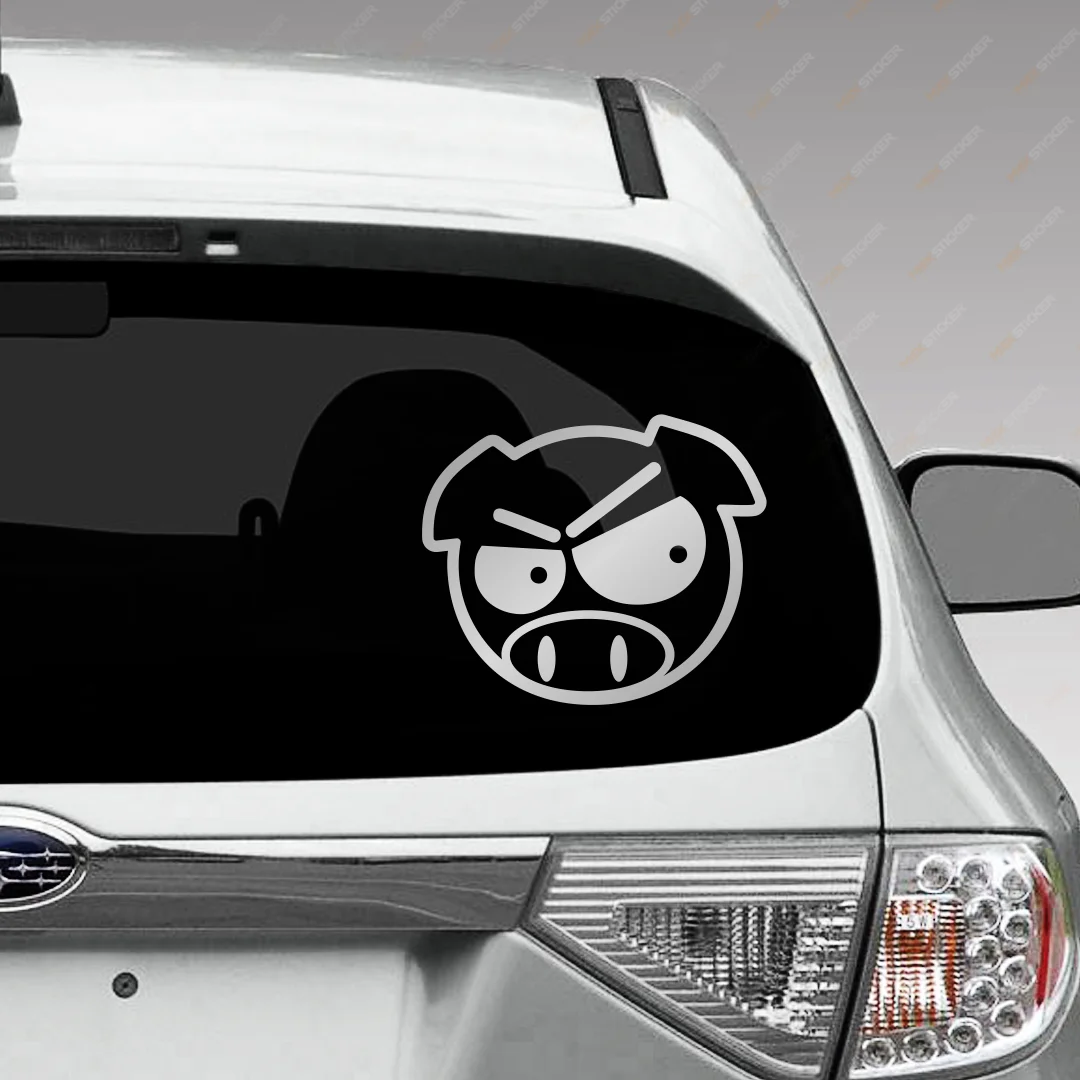 Виниловая наклейка на авто для SUBARU - Свинка СУБАРУ стикер автомобиль свинья