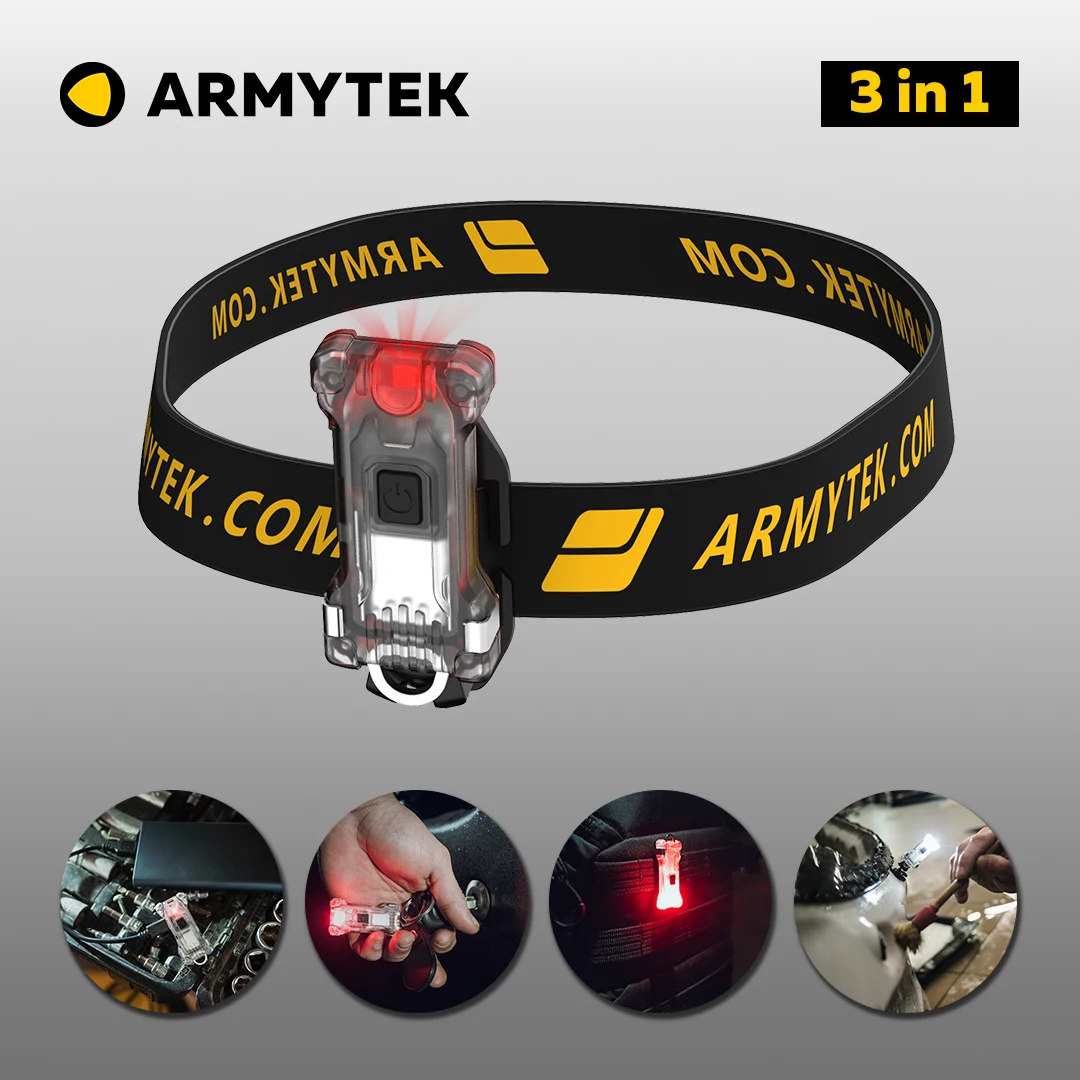 Светодиодный наключный мультифонарь Armytek Zippy Extended Set WR Перезаряжаемый налобный