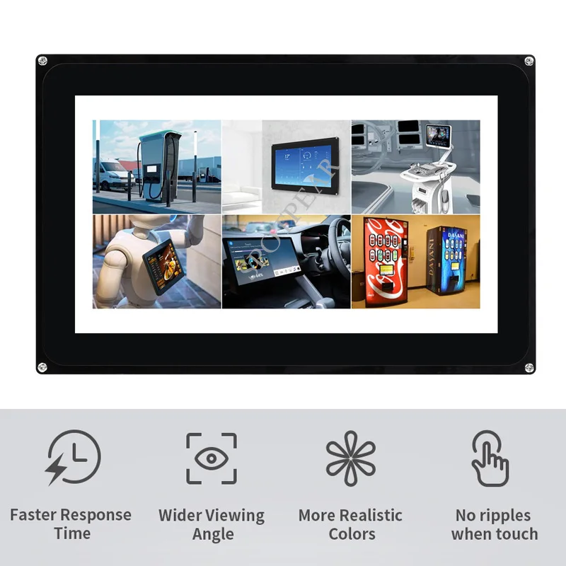 

10,1 дюймовый сенсорный емкостный экран LCD RGB интерфейс 10,1 дюймовый LCD 1024 × 600 стеклянная панель IPS